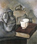 Juan Gris The still lief having book oil painting on canvas